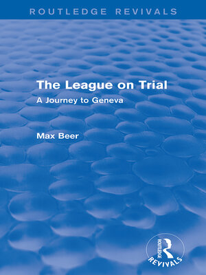cover image of The League on Trial (Routledge Revivals)